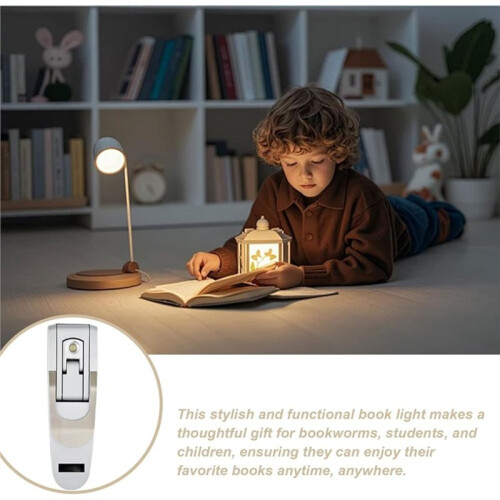 1set/2pcs Reading Light, Rechargeable Clip Book Light, Ultra Light Metal Reading Light, Suitable for Night Reading 2