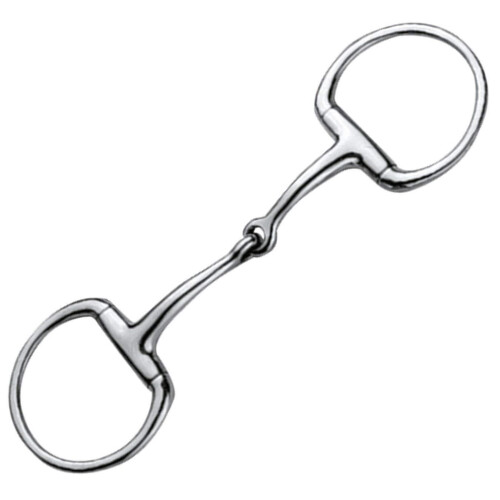 (5in, Silver) Korsteel Stainless Steel Jointed Eggbutt Snaffle Bit