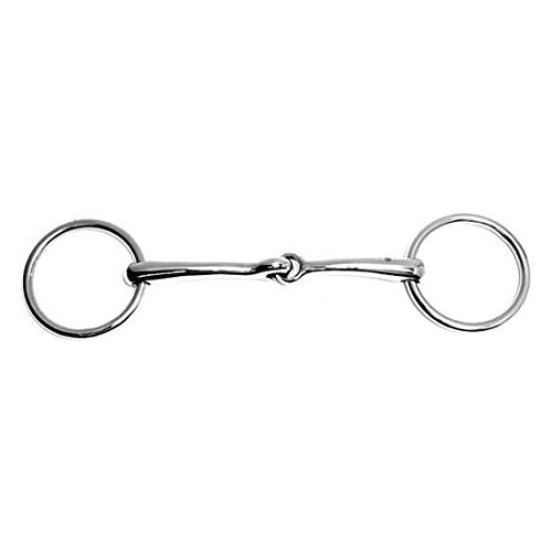 (4.25in, Silver) Lorina Single Jointed Loose Ring Bradoon