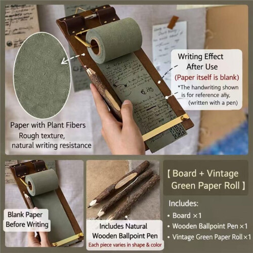 Retro Wall Mounted Memo Board Rustic Clipboard Notepad, Cafe and Home Workplace Decoration 1