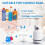 Automatic Touchless Foaming Soap Dispenser 420ml 4 Level Adjustable Rechargeable Electric Wall Mounted for Kitchen B 4