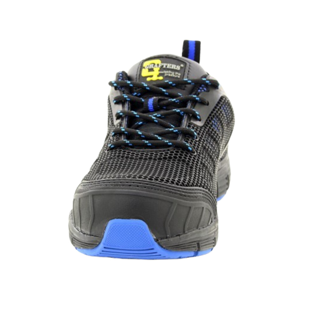 (6 Uk, Black/Blue) Grafters Mens Super Light Safety Trainers With Safety Toe Cap 5057080649914