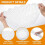 2Pcs Rubber Fishing Net Replacement Netting Without Handle Fly Fish Landing  Bag Foldable Rubber Mesh White 3
