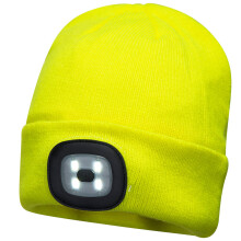 (10-13 Years, Neon Yellow) Storm Ridge Childrens/Kids LED Beanie