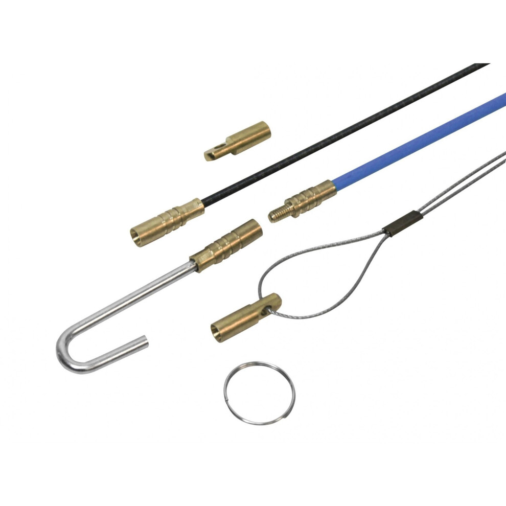 Faithfull Fibreglass Cable Rod Set 15Pc 10 X 1000Mm