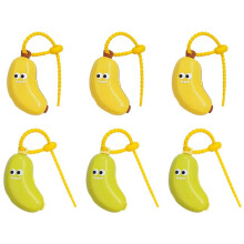 Toothpaste Dispenser, Cute and Fun Banana Shape Travel Toothbrush Storage Box, Toothbrush Lid Holder 3 Yellow + 3 Green