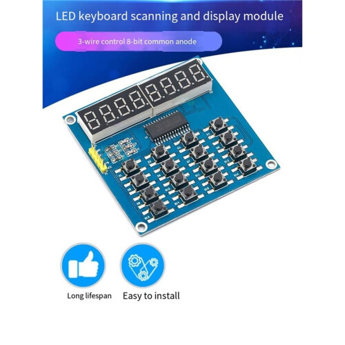 TM1650 Four Digit Digital Tube Module 28 Keys IIC Interface Two-Wire Drive Matrix Keyboard 28 Keys 2