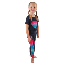 (7-8 Years, Navy) Little Rider Girls Dazzling Diamond Horse Riding Tights