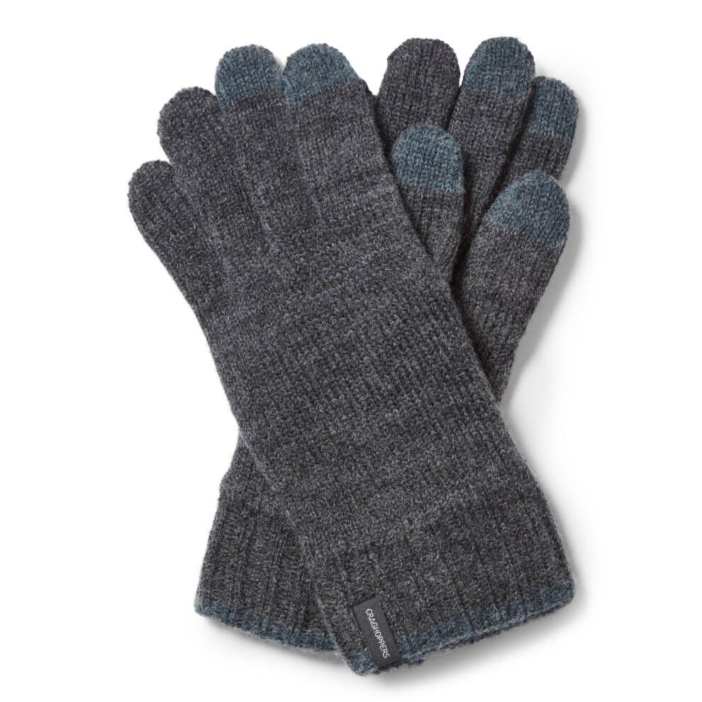 Craghoppers (M-L, / Pepper) Logo Winter Gloves Black
