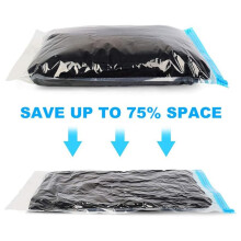 Compression Bags - Travel - 12 Pack Space Saver Bags - No Vacuum Pump or Air Extractor is Needed