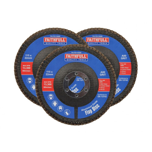 Faithfull Faithfull Aluminium Oxide Flap Discs