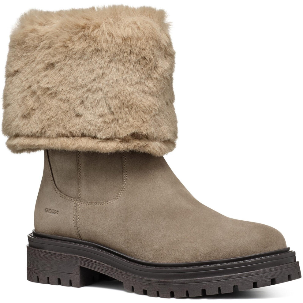 Geox (6 Uk, Taupe) Womens/Ladies D Iridea M Leather Ankle Boots Brown,Multicoloured