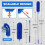 2X Gutter Cleaning Brush Roofing Tool with Telescopic Extendable Pole 8.2Ft Guard Cleaner Tool Easy Remove Leave, 7