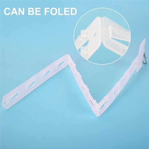 12 Pack Station Hanging Merchandise Strips with S Hooks, Plastic Display Strpis for Retail Display with Label Header 1