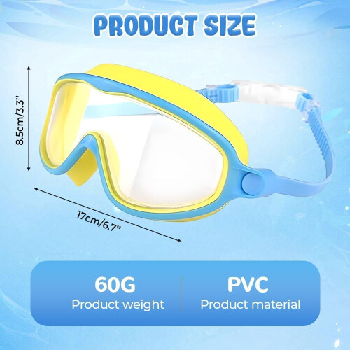(White Blue, -) Παιδικά γυαλιά κολύμβησης anti fog – 2026 καλοκαιρινή ευρεία θέα 2