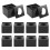 10Pcs Microphone MarkFlag Mic Station- Square Interview Box Stand Flags Shaped Holder Reporter Injection,Black 9