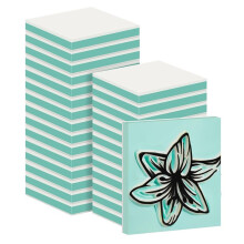 24 Pcs 2 X 2inch Rubber Carving Blocks Linoleum Blocks for Printmaking, Stamp Making, DIY Crafting,White&Green
