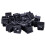 Square Tubing Pipe End Caps Insert Plugs M8 Thread 20x20mm 60Pcs Black 2