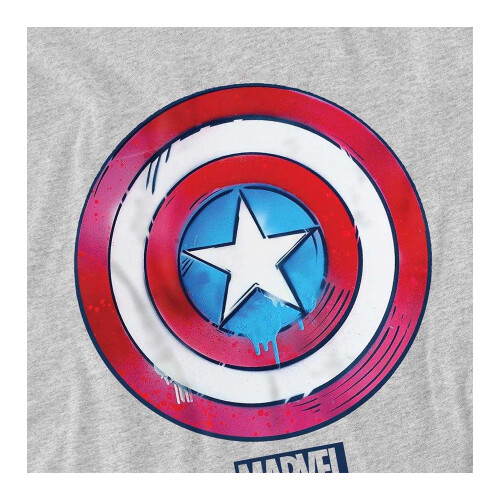 Captain America (7-8 Years, Athletic Heather) Captain America Childrens/Kids Drip Shield Sweatshirt 2