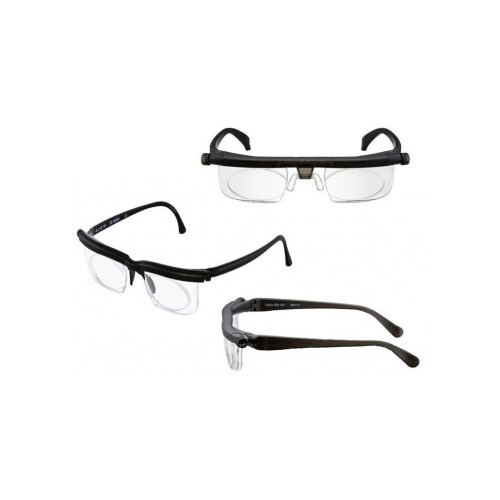 Gafas de visión con lente ajustable y enfoque variable, dial de zoom para distancia ocular 1