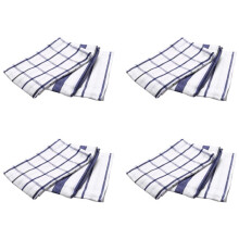 12 Stück Hohe Qualität Blau Weiß Plaid Gestreiften Geschirr Tuch Küchen Tuch Serviette Tisch Decke Baumwolle Gewebe