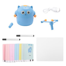 New Children'S Interactive Education Painting Robot -Montessori Learning Toys, with 100 Words Cards, Voice Interaction