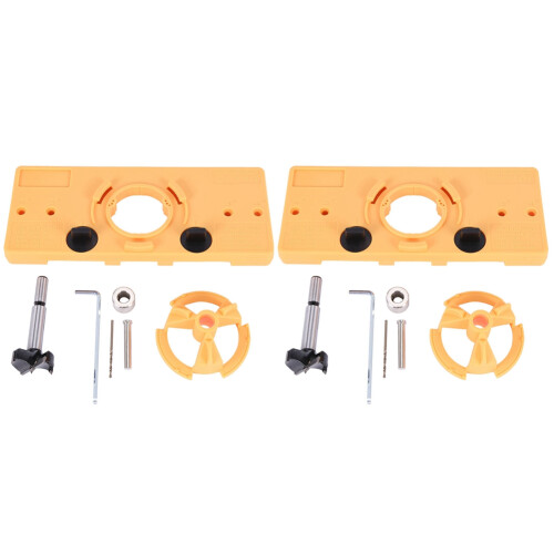 2 set 35MM Cup Style Hinge Boring Jig Drill Guide Set Door Hole Template for  Tool