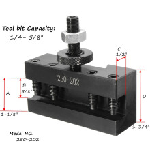 2X 250-202 Quick Change Bxa 2Xl Tool Post Oversize Boring Turning Holder Boring/Facing/Turning Holder