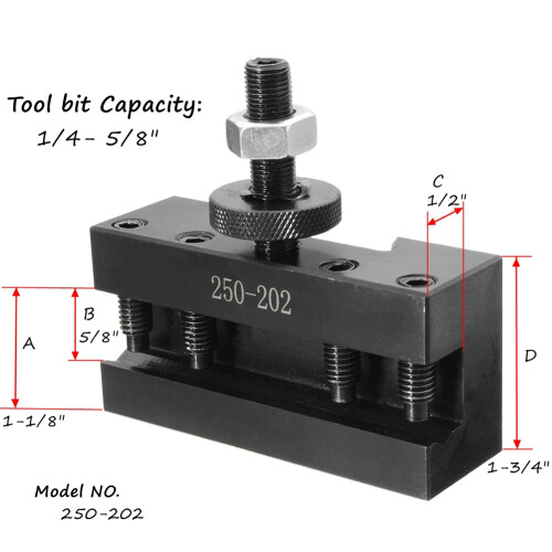 2X 250-202 Quick Change Bxa 2Xl Tool Post Oversize Boring Turning Holder Boring/Facing/Turning Holder