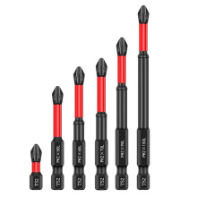 6 Pezzi S2 25-150mm Punte per Cacciavite A Impatto Set di Punte per Cacciavite A Coppia Magnetica per Cacciavite A Impatto