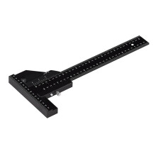Woodworking Tool T Ruler Sliding Gauge Aluminum Alloy Scribe Ruler Depth Gauge T-Square Scribing Measuring Tool