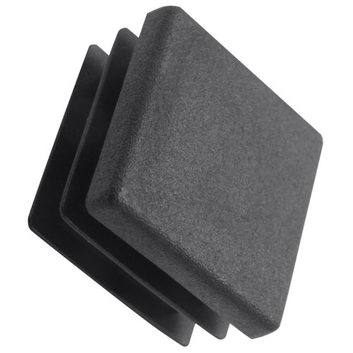 800pcs Plastic Square Tube Inserts End Blanking Caps 20mm X 20mm Black 1