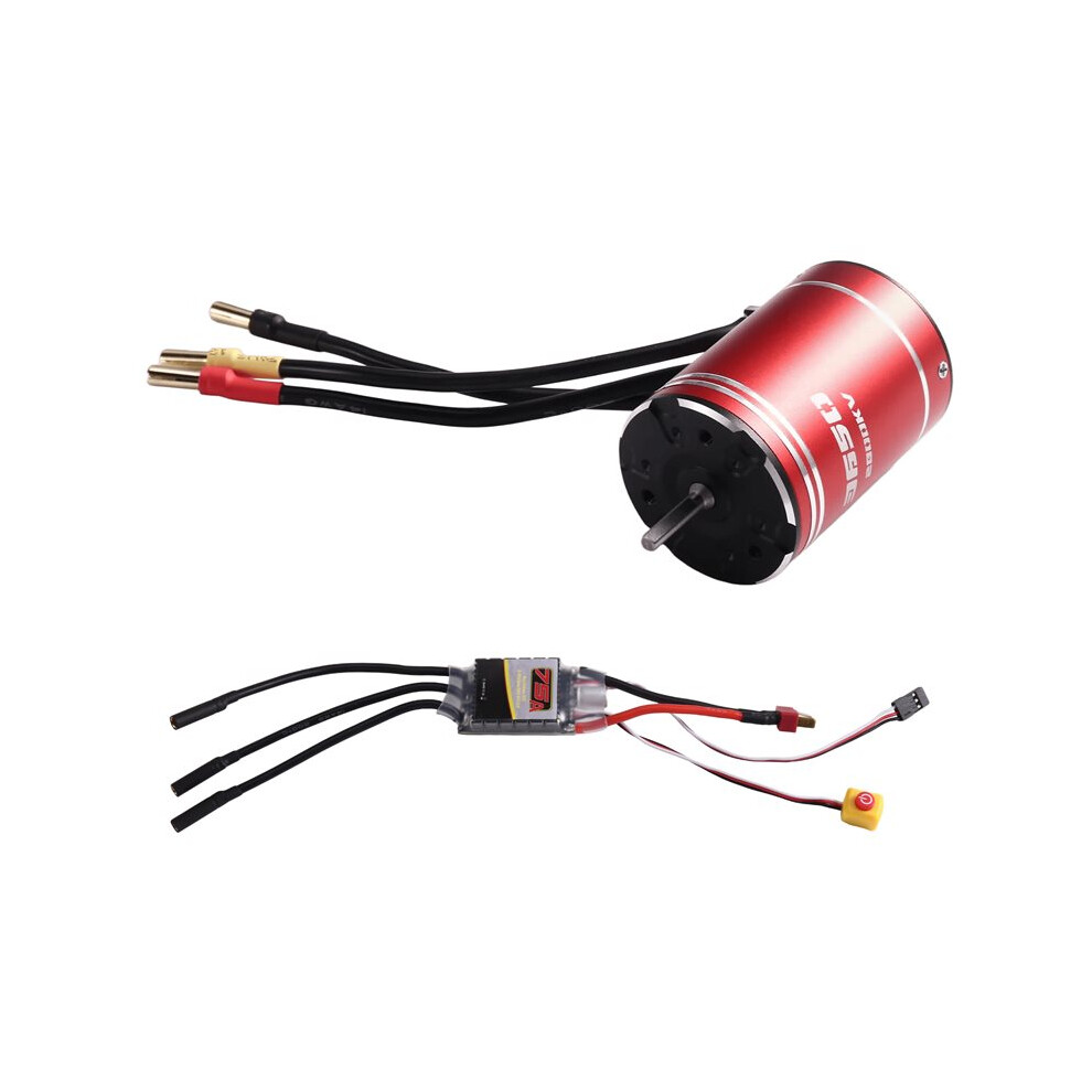 3650 2800Kv High-Speed Brushless Motor And 75A Brushless Esc For Arrma Hsp Redcat Rc4wd Axial Scx10 D90 6031684827663