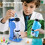 Microscope Handheld Science Kit for Kids with LED Light, 60X-180X Magnification, Gifts for Students 4