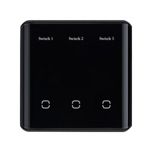 Interruptor Táctil Inteligente Inalámbrico TUYA ZigBee 3.0 con Pantalla de Diodo Emisor de Luz y Enchufe Europeo, Color Negro.