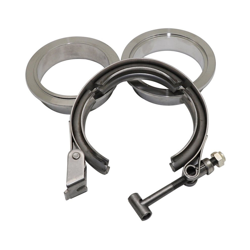 5 Inch Car 304 Stainless Steel Quick Release V Band Clamp Turbo Exhaust Pipe Vband Clamp Male Female Flange V Clamp Kit 4711948268792