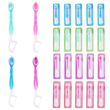 24Pcs Disposable Toothbrush, Individually Wrapped Travel Toothbrush, Soft Bristles, Dental Floss, with Toothpick