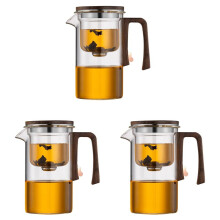 3X Magnetic Filtration Teapot - Automatic Tea Separation, Small Waist Design, Glass Teapot for Office Use