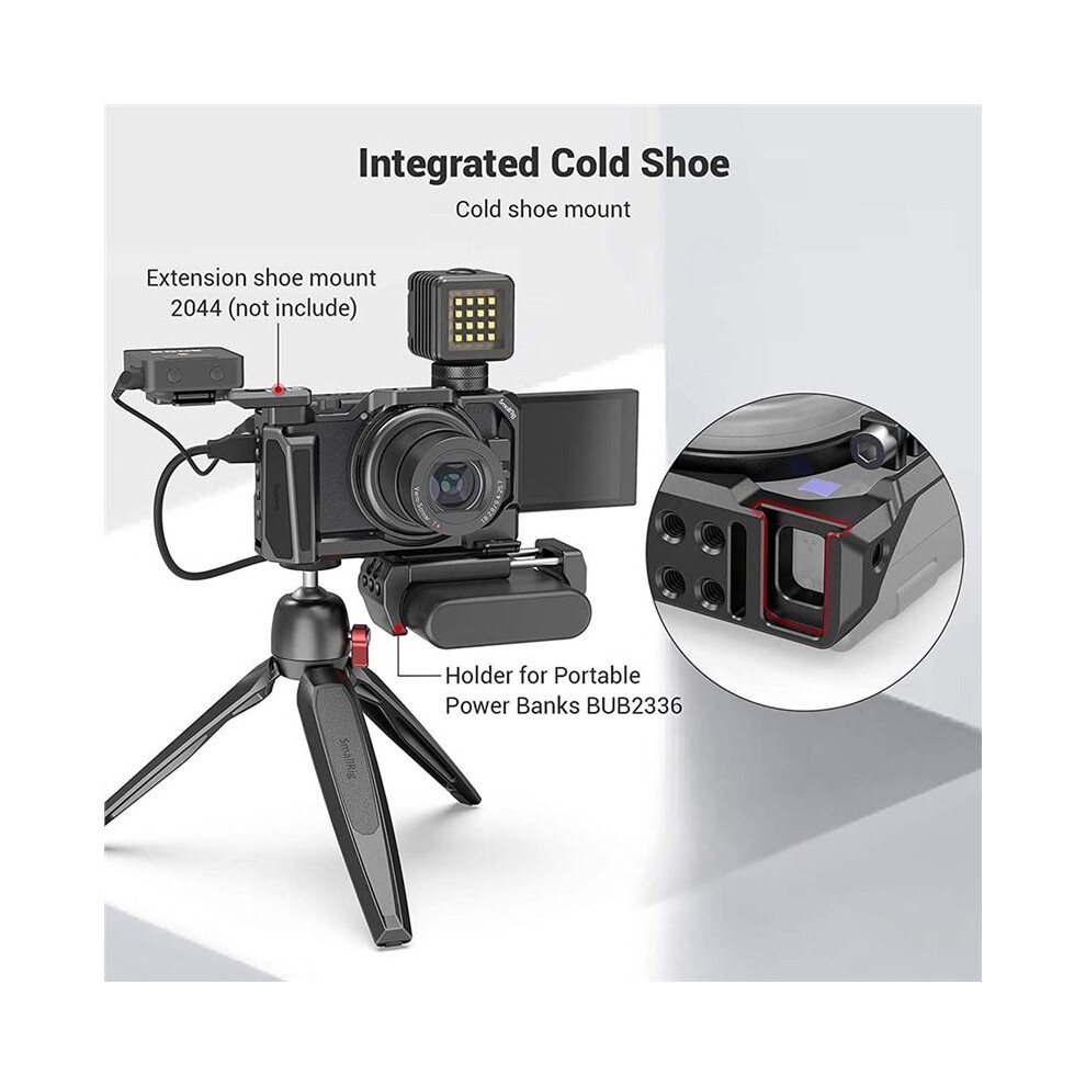Camera Cage For Zv-1 Ii Zv-1F Zv-1 With Cold Shoe Mount, Protection Rig Bracket For Vlog Camera 2938 Accessory Kit 4712420158594