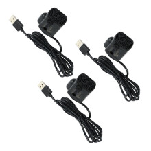 3X Ultra-Quiet Brushless USB Water Pump 5V 70cm Submersible Fountain Aquarium Circulating