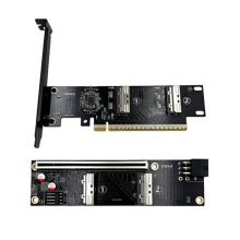 Placa Adaptadora MCIO 5.0 de 2 Portas para PCI-e 5.0 X16 com Divisor PCIe 8X para Placa de Vídeo GPU