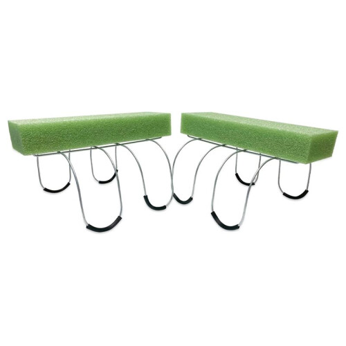 2 Pack Wire Headstone Saddle with Foam Attached Rustproof Galvanized Cemetery Gravestone Saddle