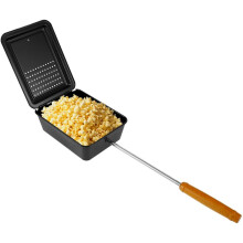 Poêle à -Corn Antiadhésive Portable en Fer avec Longue Poignée Amovible, pour la Cuisine à la Maison et les Fêtes, 1 Pièce