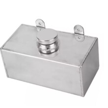 Bouteille de Réservoir de Lave-Glace Universelle en Aluminium Poli 2 L pour Refroidisseur Intermédiaire, Accessoire de Voiture