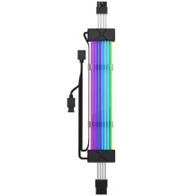 ARGB-Verlengkabel 8-Pins LED-Strip PCIE GPU-Verlengkabel voor Moederbord, Computervoeding, Zwart