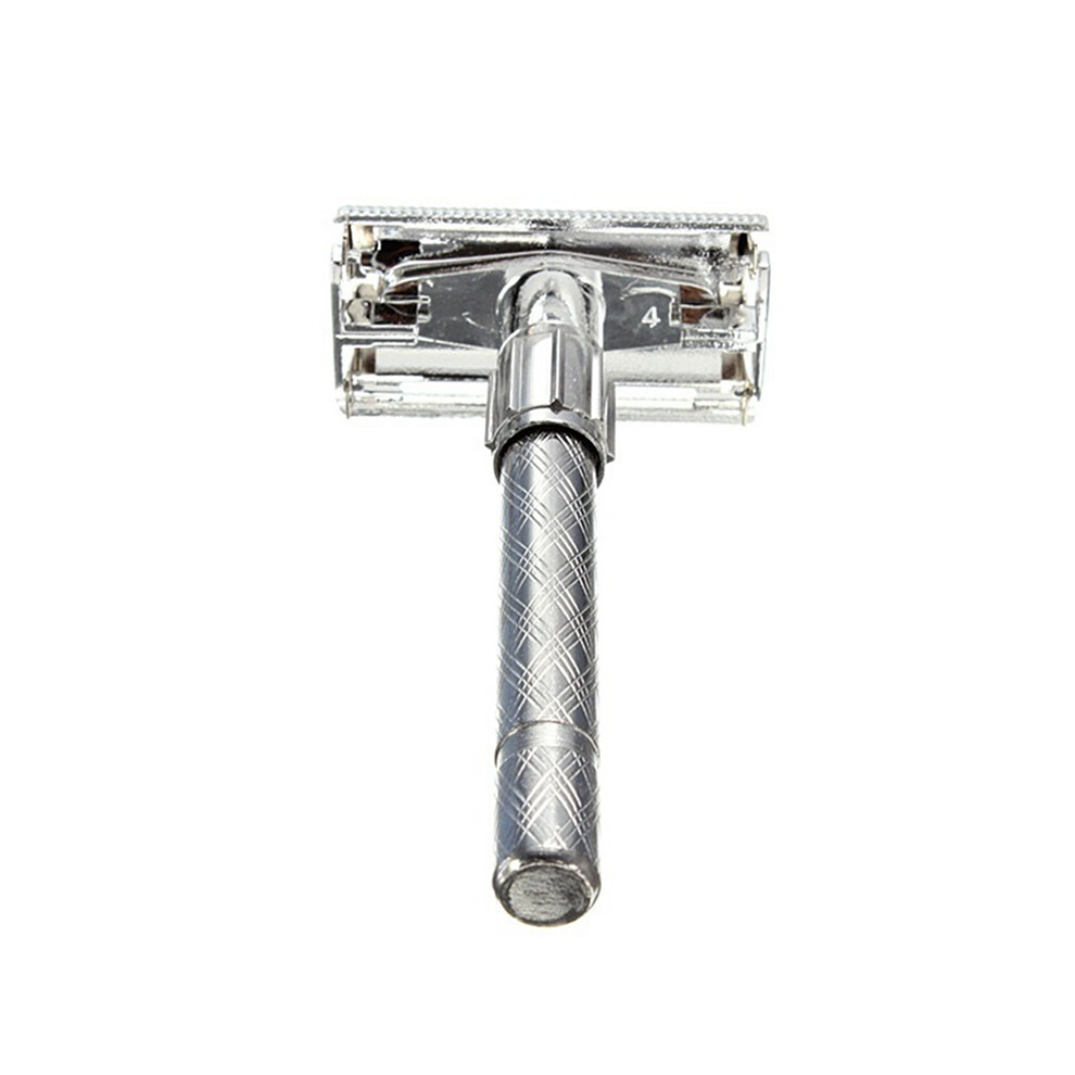 Hue-Grain Men\'S Safety Razor - Silver Blade Beard Shaver