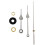 Clock Movement Mechanism Black Hour Minute Red Second Hand DIY Tools Set 6