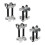 2-Way Adjustable Spring Spacer Spreads or Compresses  Coil Spring Compressor Strut  for Car Truck 4Pcs 2