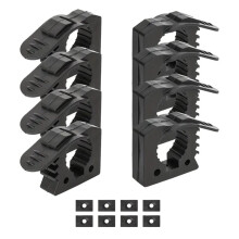 8 Quick Release Rubber Clamps for Heavy Duty Shovel Holder for Truck for Securing Tools 1" to 1.6″ with Mounting Screws