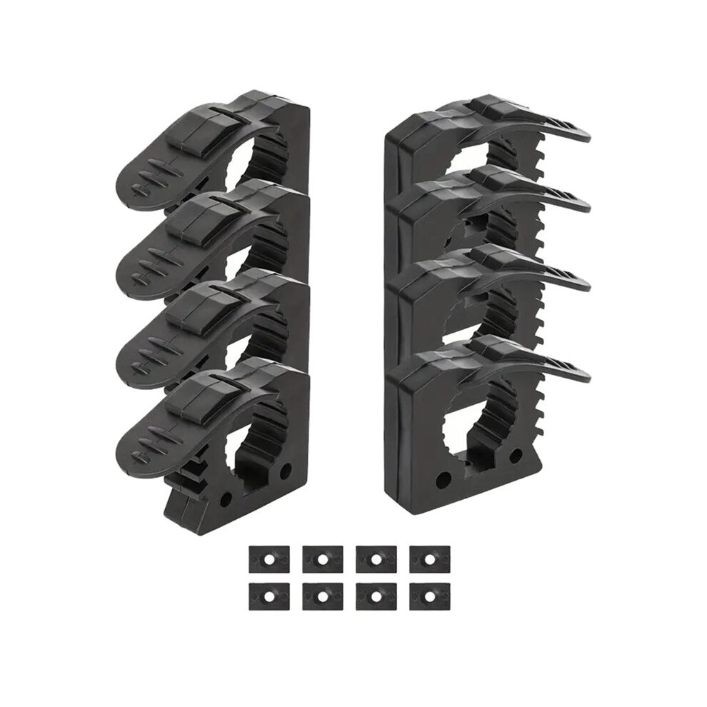 8 Quick Release Rubber Clamps For Heavy Duty Shovel Holder For Truck For Securing Tools 1" To 1.6Â³ With Mounting Screws 4713774346019